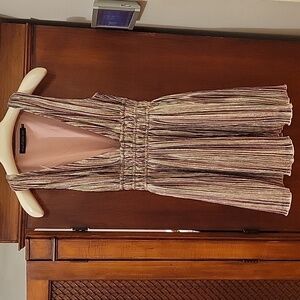 House of Harlow 1960 Striped Mini Dress - Pink and Gold